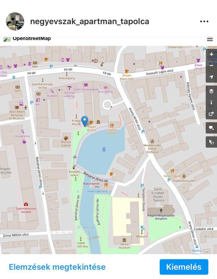 Negy Evszak Apartman- Tapolca Eksteriør bilde